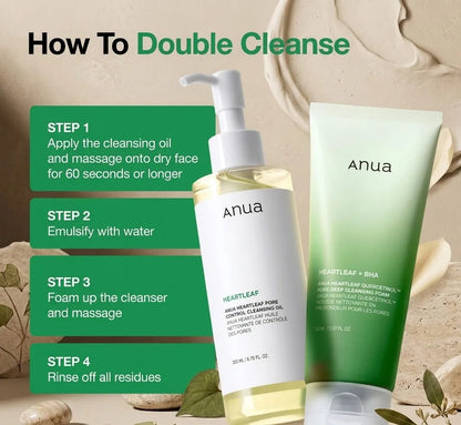 ANUA HEARTLEAF DOUBLE CLEANSING BUNDLE